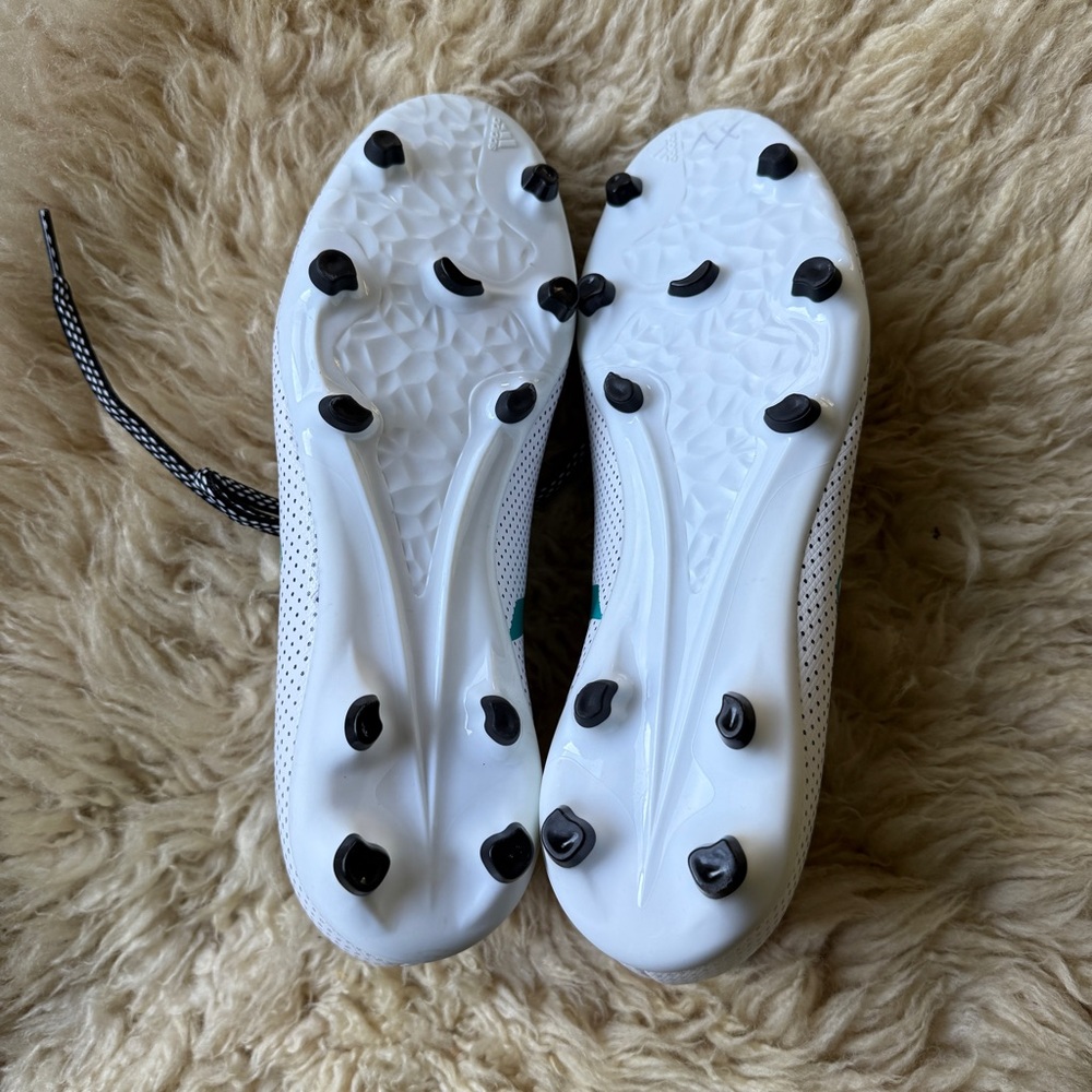 NWT Adidas Youth X 17.3 FG Soccer Cleat - White/EnergyBlue/Black 4.5Y - Picture 7 of 7